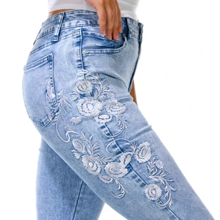 Thumbnail 2: SUNKISSED DENIM Juniors Embroidered Bootcut Jeans 