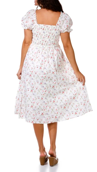 Thumbnail 3: Celebrity Pink Juniors Short Sleeve Floral Midi Dress 