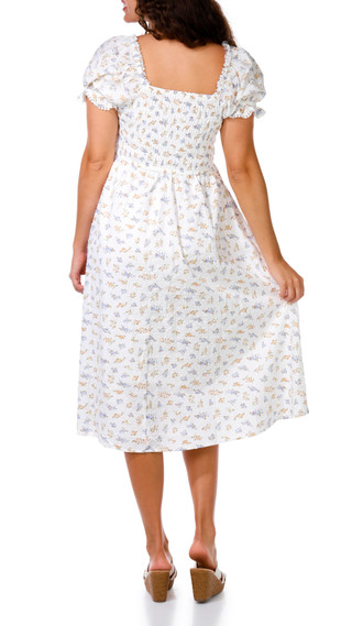 Thumbnail 2: Celebrity Pink Juniors Puff Sleeve Floral Midi Dress 