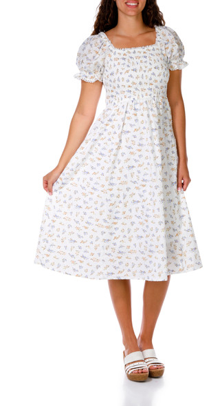 Thumbnail 1: Celebrity Pink Juniors Puff Sleeve Floral Midi Dress 