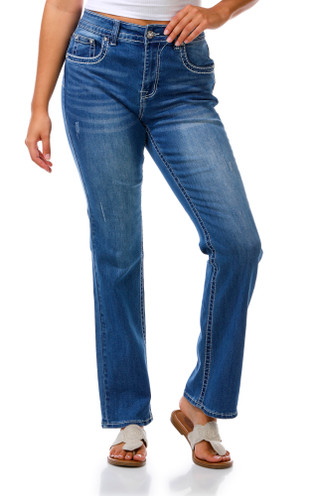 Thumbnail 2: Evolve Denim Juniors Bling Back Bootcut Jeans 