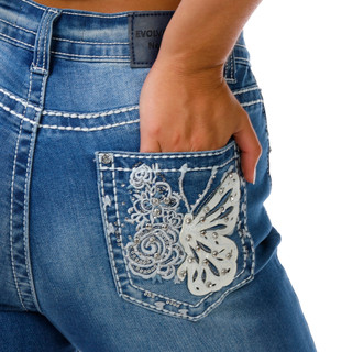 Thumbnail 3: Evolve Denim Juniors Bling Back Bootcut Jeans 