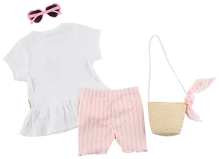 Thumbnail 3: Lila & Jack Toddler Girls 4 Pc Shorts Set 