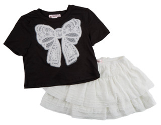 Thumbnail 1: Love Squared Big Girls 2 Pc Ruffle Skort Set 