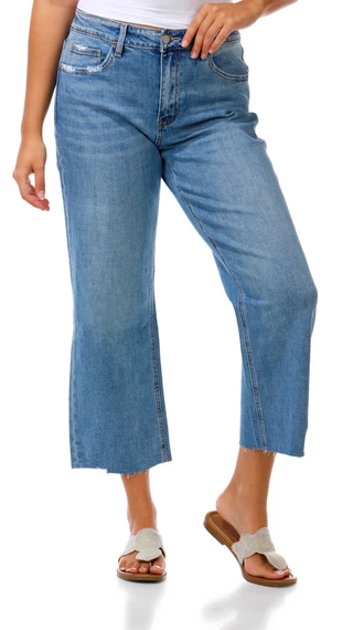 Thumbnail 1: Flying Monkey Juniors Wide Leg Ankle Jeans 