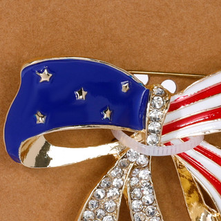 Thumbnail 3: Celebrate America 250 Crystal Bow Pin 