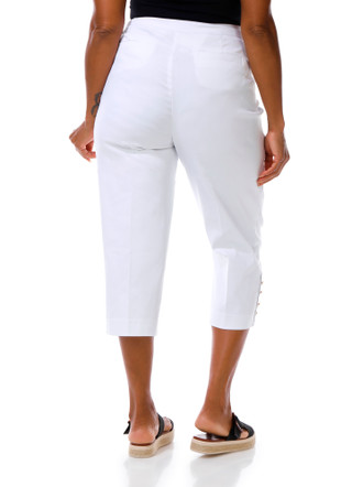 Thumbnail 2: Zac & Rachel Plus Slim Crop Pants w/ Button Hem 