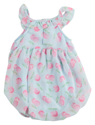 Thumbnail 3: Nannette Baby Girl Cherry Chiffon Bubble Hem Dress 