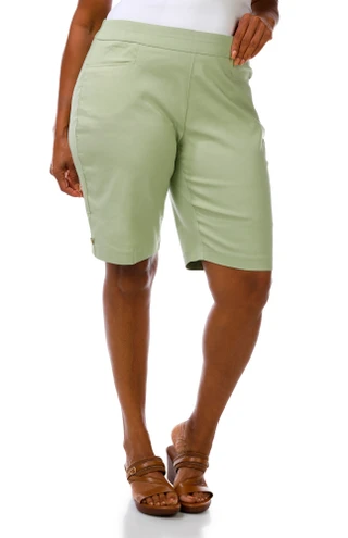 Thumbnail 1: Coral Bay Plus Flexible Waist Stretch Shorts 