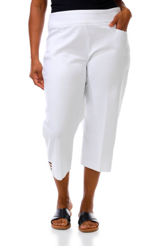 Thumbnail 1: Coral Bay Plus Stretch Waist Pull On Capris 