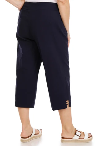 Thumbnail 4: Coral Bay Women's Plus Stretch Waist Pull On Capris 