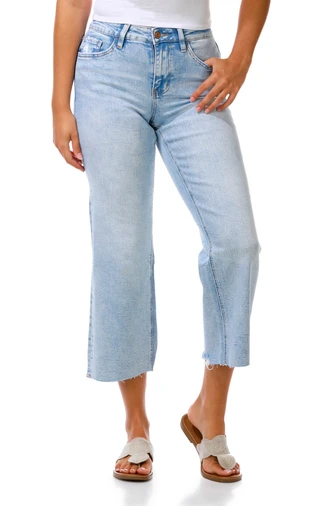 Thumbnail 1: Flying Monkey Juniors Wide Leg Crop Jeans 