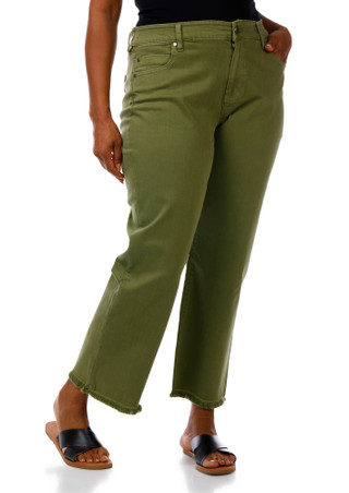 Thumbnail 2: Liverpool Plus Kennedy Crop Straight Fray Pants 