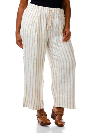 Thumbnail 3: Liverpool Plus Pull-On Wide Leg Crop Trouser Pants 