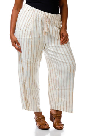 Thumbnail 5: Liverpool Plus Pull-On Wide Leg Crop Trouser Pants 