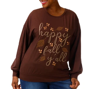 Thumbnail 1: Magical Season Plus Long Sleeve Embroidered Top 