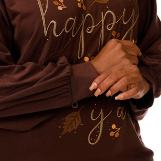 Thumbnail 4: Magical Season Plus Long Sleeve Embroidered Top 