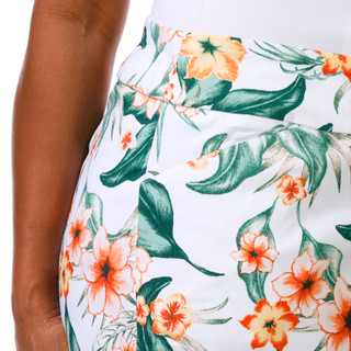 Thumbnail 4: Coral Bay Plus Printed Stretch Waist Capris 