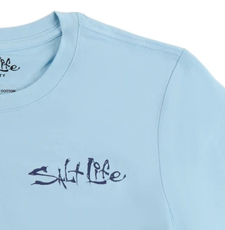 Thumbnail 2: Salt Life Big Boys Americana Shark Frenzy T-Shirt 