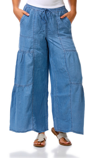 Thumbnail 1: Madden Girl Juniors Chambray Wide Leg Pants 