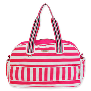 Thumbnail 1: Sun N' Sand Pink Two-Way Stripe Duffle Bag 