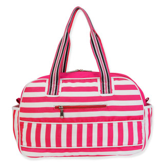 Thumbnail 2: Sun N' Sand Pink Two-Way Stripe Duffle Bag 