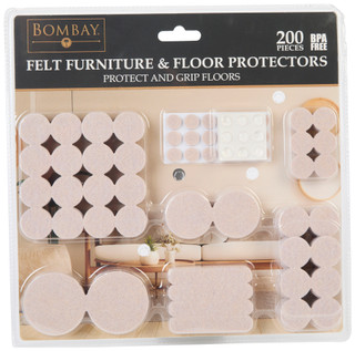 Thumbnail 1: Bombay 200-Piece Felt Furniture & Floor Protectors 