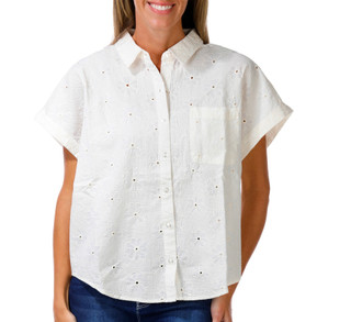 Thumbnail 1: FLAG & ANTHEM Women's Short Sleeve Graceville Eyelet Top 