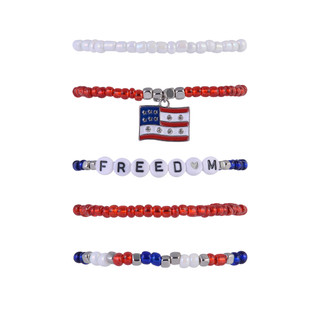 Thumbnail 2: Celebrate America 250 Freedom Stretch Bracelet Set 