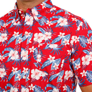 Thumbnail 3: CHAPS Men's Palm Leaf Print Button Down Shirt 