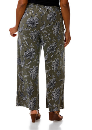 Thumbnail 3: Ellen Tracy Plus Smocked Waist Wide Leg Pants 