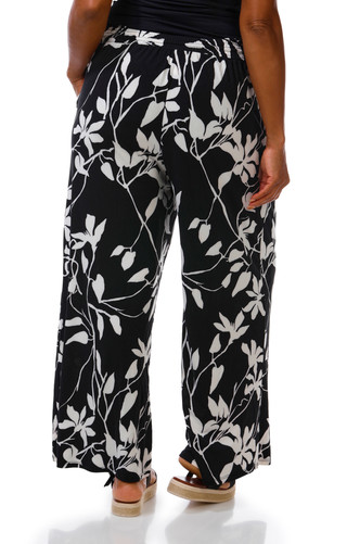 Thumbnail 2: Ellen Tracy Plus Smocked Waist Wide Leg Pants 