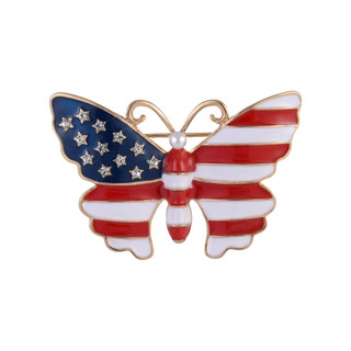 Thumbnail 1: Celebrate America 250 Flag Butterfly Pin 