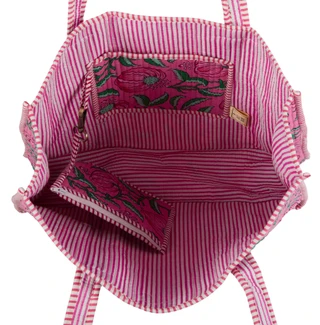 Thumbnail 2: Haute Dreamz Quilted Floral Buds Tote 