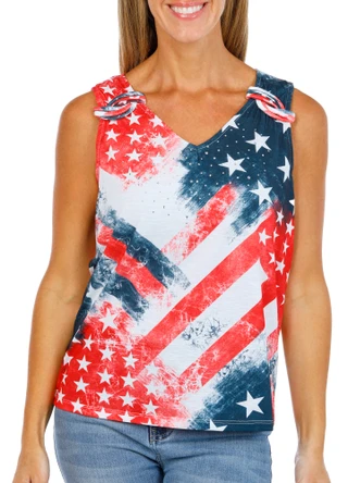 Thumbnail 1: Onque Women's Sleeveless Americana Tank  