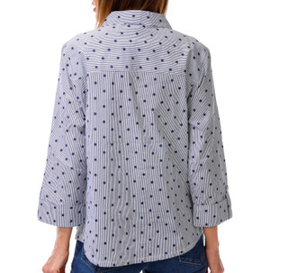 Thumbnail 2: Coral Bay Womens 3/4 Roll Tab Sleeve Button Down Top 
