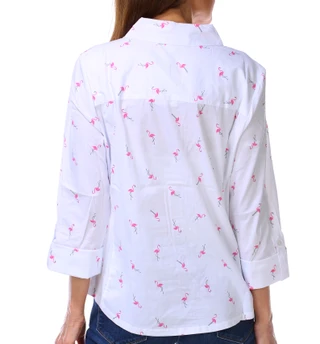 Thumbnail 3: Coral Bay Womens 3/4 Roll Tab Sleeve Button Down Top 