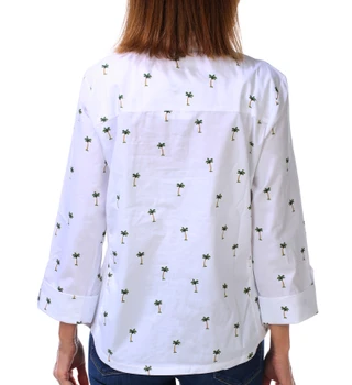 Thumbnail 3: Coral Bay Womens 3/4 Roll Tab Sleeve Button Down Top 