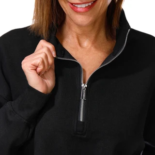 Thumbnail 2: Express Womens Long Sleeve Ribbed Half Zip Pullover Sweater 