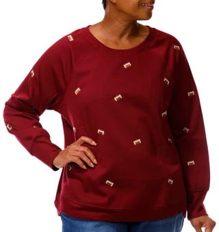 Thumbnail 2: Philosophy Plus Long Sleeve Football Season Sweater 