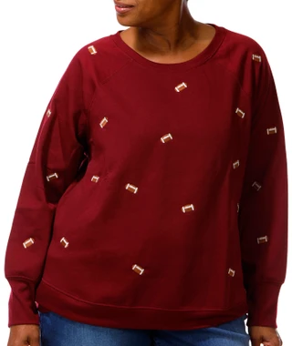 Thumbnail 4: Philosophy Plus Long Sleeve Football Season Sweater 