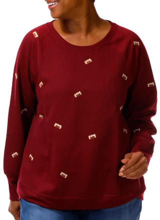 Thumbnail 1: Philosophy Plus Long Sleeve Football Season Sweater 