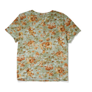 Thumbnail 2: BUNULU Women's Short Sleeve Floral Print Top 