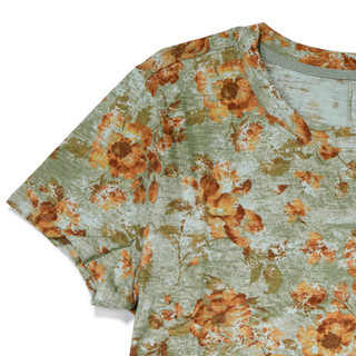 Thumbnail 3: BUNULU Women's Short Sleeve Floral Print Top 