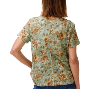 Thumbnail 3: BUNULU Women's Short Sleeve Printed Tee 
