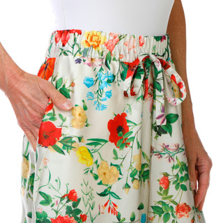 Thumbnail 3: Vince Camuto Women's Satin Floral Print Wide Leg Pants 