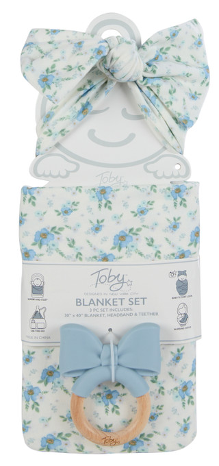 Thumbnail 1: Toby NYC Baby Girls 2 Pc Blanket Set 