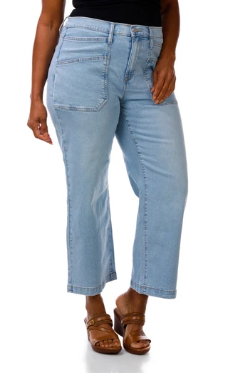 Thumbnail 1: Nanette Lepore Plus Belle High Rise Wide Leg Jeans 