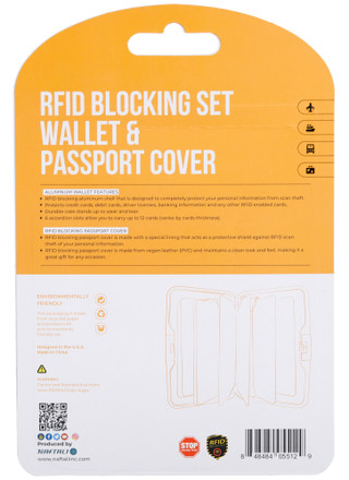 Thumbnail 2: Miami Carry On RFID Passport Cover & Wallet Set - Blue Parakeet 