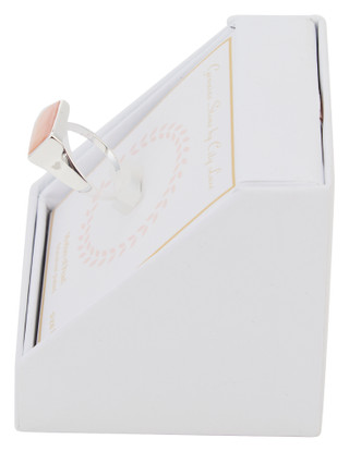 Thumbnail 4: City by City Silver Plated Mother of Pearl Rectangle Ring 